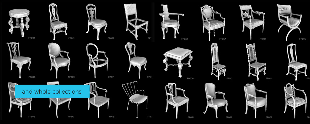 3D scan of a chair collection