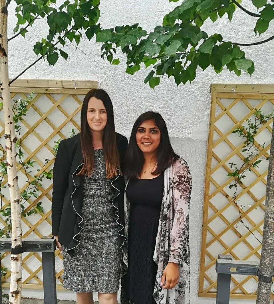 Sarupriya with her supervisor Lisa McKenna.