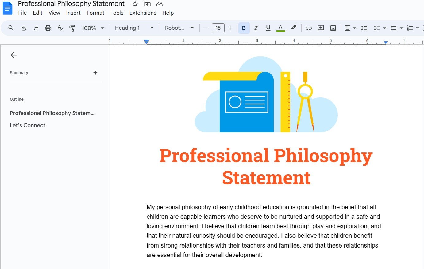 Snippet of personal philosophy statement.jpg