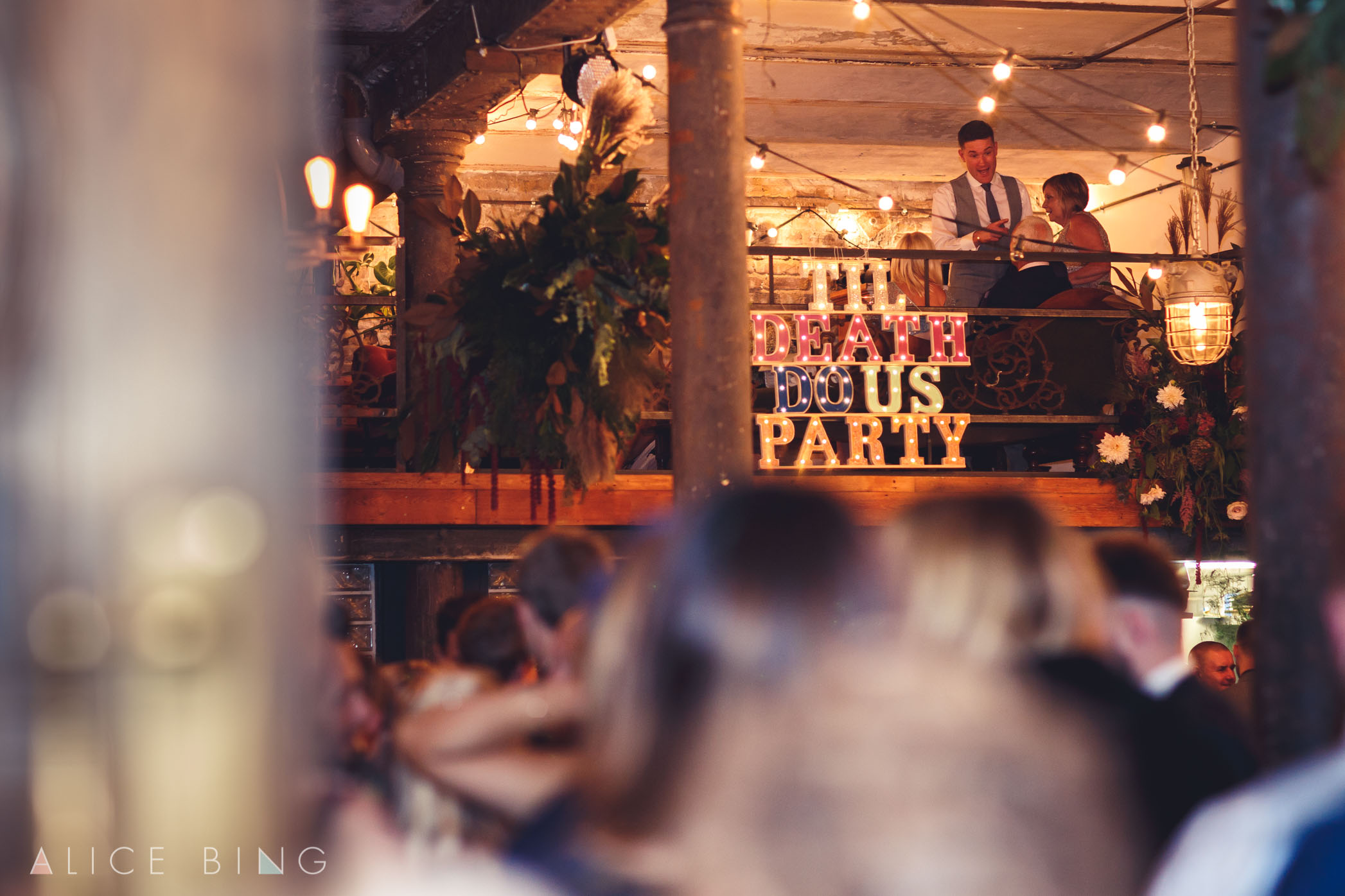 Hanging wedding flowers
