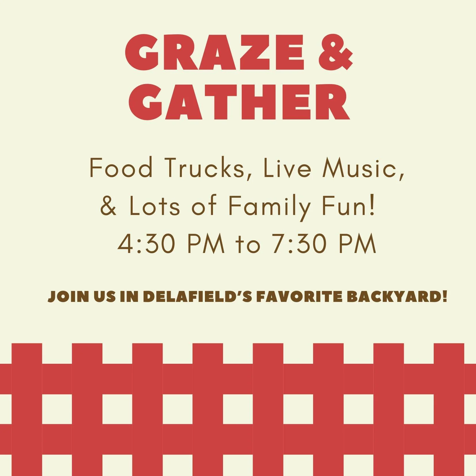 Summer nights are calling and we can't wait to enjoy them with you at Rustic Manor 1848 for another year of Graze &amp; Gather!

We&rsquo;re bringing you three unforgettable evenings filled with local food vendors, live music, family fun, and plenty 