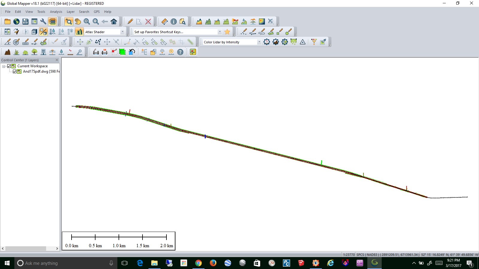 The DWG is in Global Mapper.