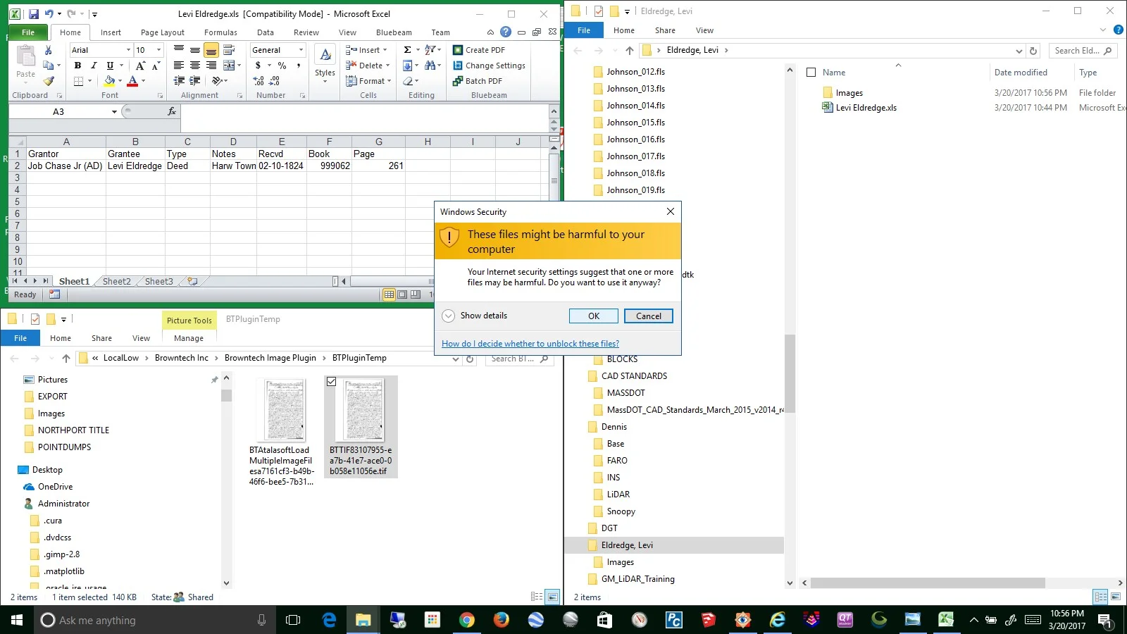 If you can figure out how to tell security to relax, that would be cool, otherwise click OK.