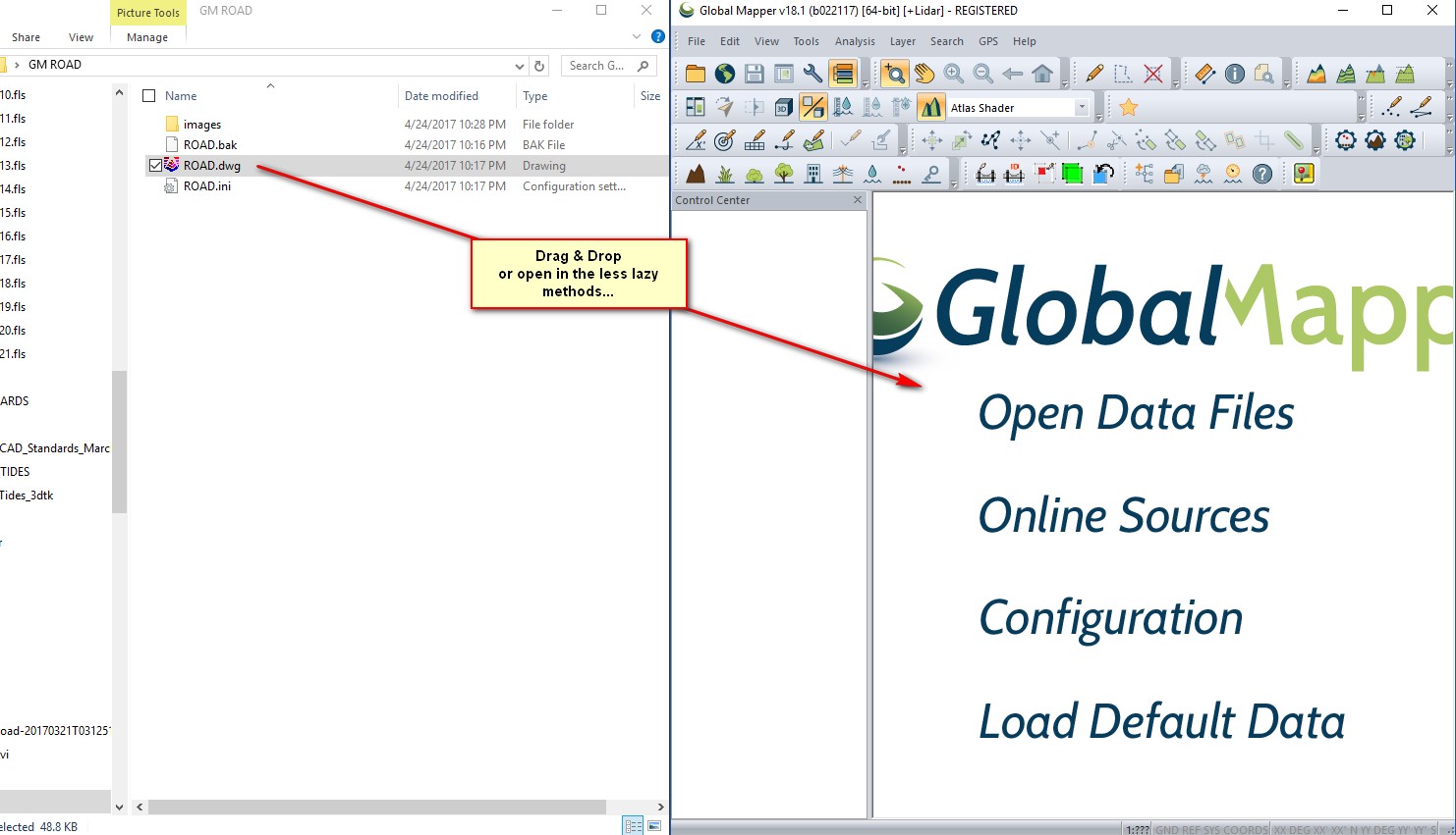 Open the CAD file however you feel comfortable. I like the lazy drag and drop method.