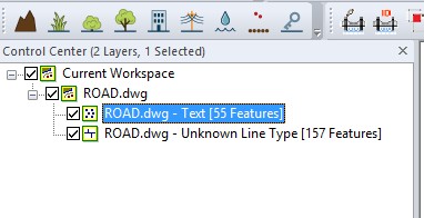 Now all the text is in one sub layer and all the lines are in another.