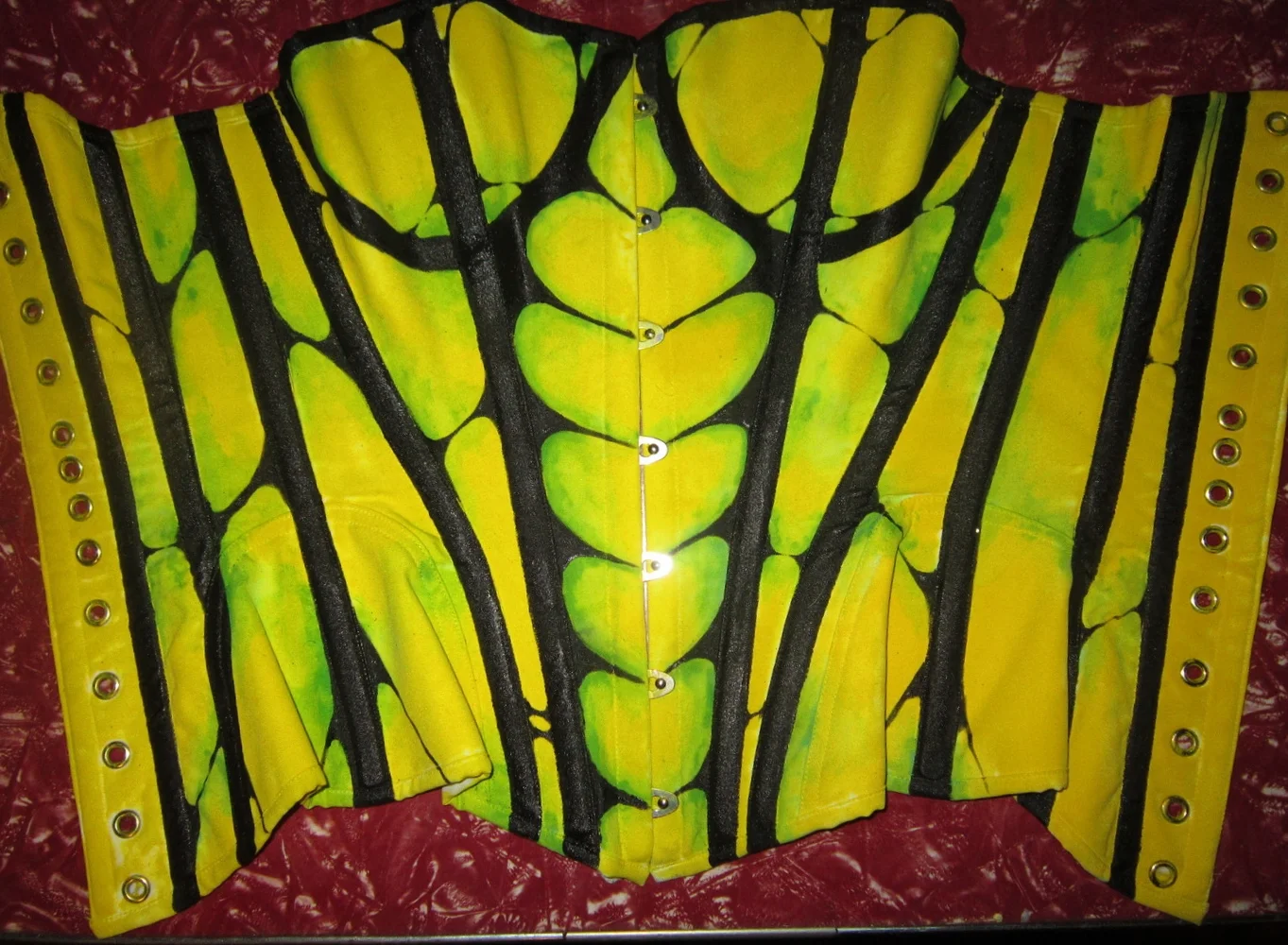 Hand-painted butterfly corset for James Browne Presents.