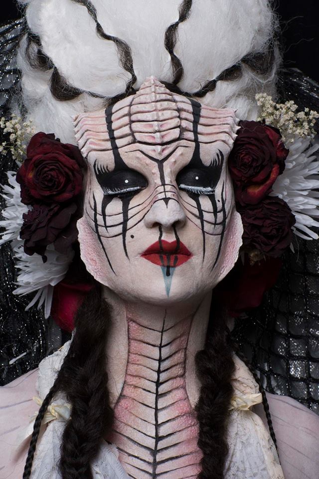 Inspired by the art of Virginie Ropars. Sculpted/Cast and applied by Mariel McClorey. Multi piece silicone prosthetic.