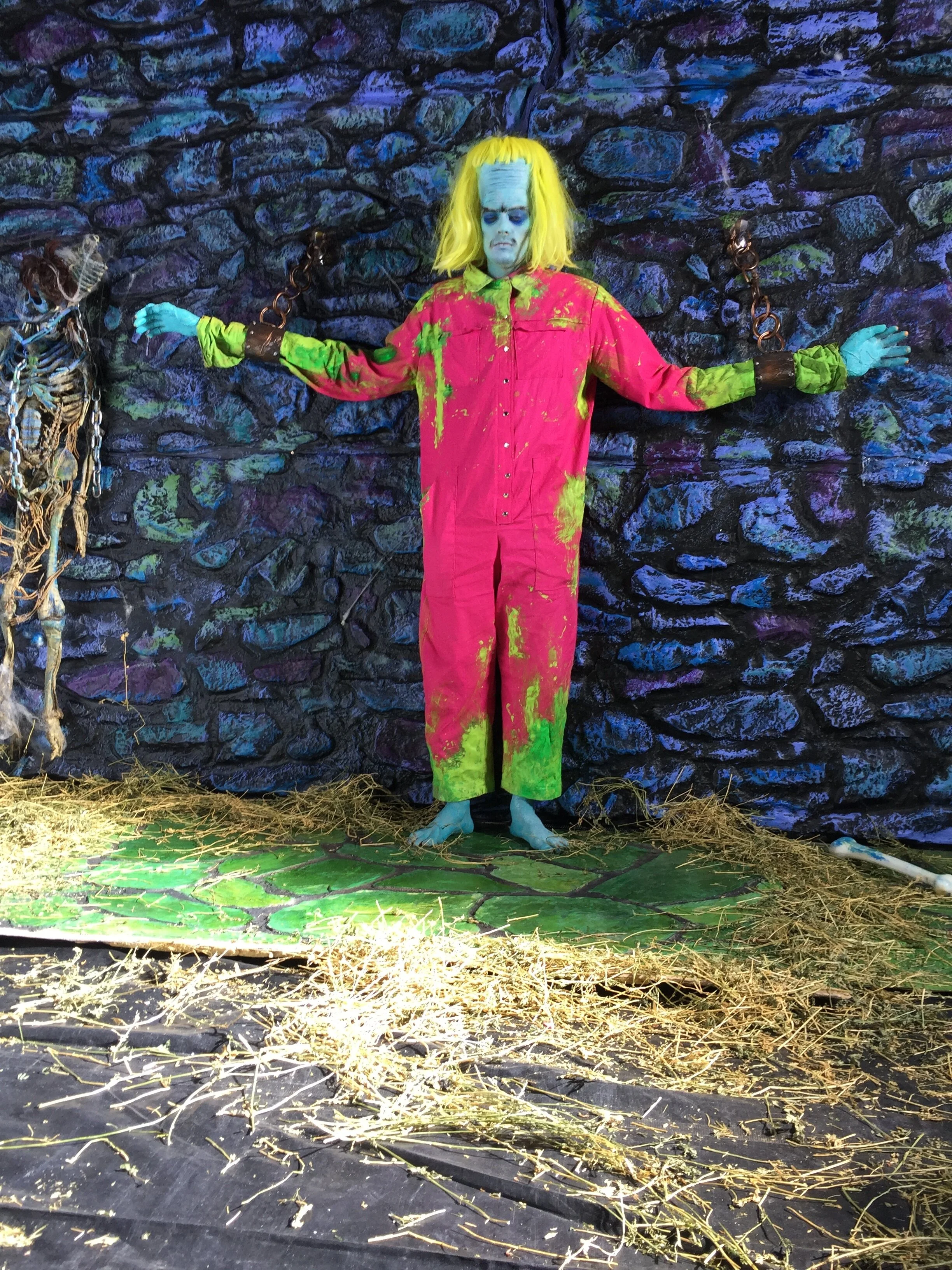 Prosthetics, Wigs, makeup and puppet hands by Mariel McClorey