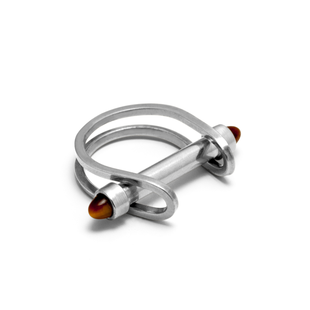 lucia pearl interchangeable bar ring with stones silver 2