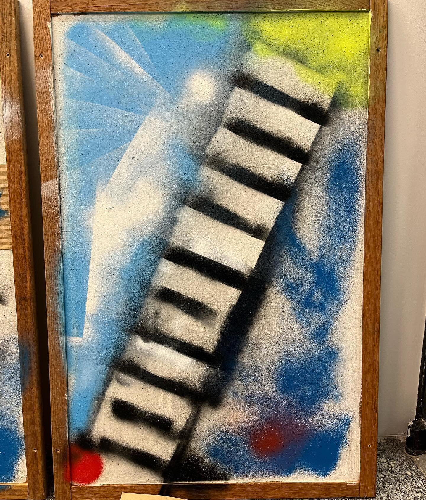 The Ladder of Divine Ascent #17. &Pi;&epsilon;&rho;ὶ ἀ&kappa;&tau;&eta;&mu;&omicron;&sigma;ύ&nu;&eta;&sigmaf; (On non-possessiveness or poverty (that hastens one Heavenwards)) by Jason P. Grisell on display for a few more hours @neighbors_chinatown  