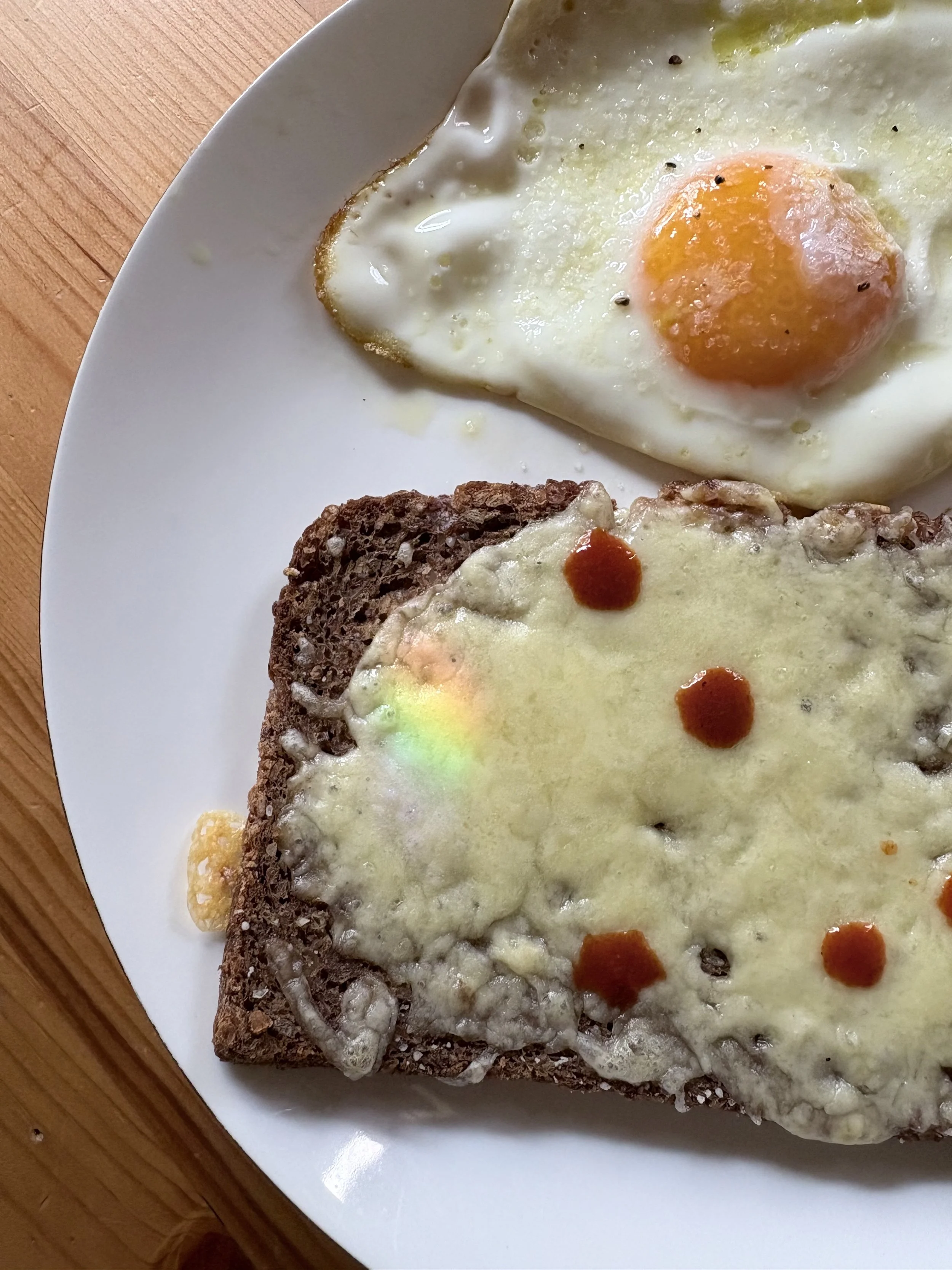 rainbow cheese toast🌈