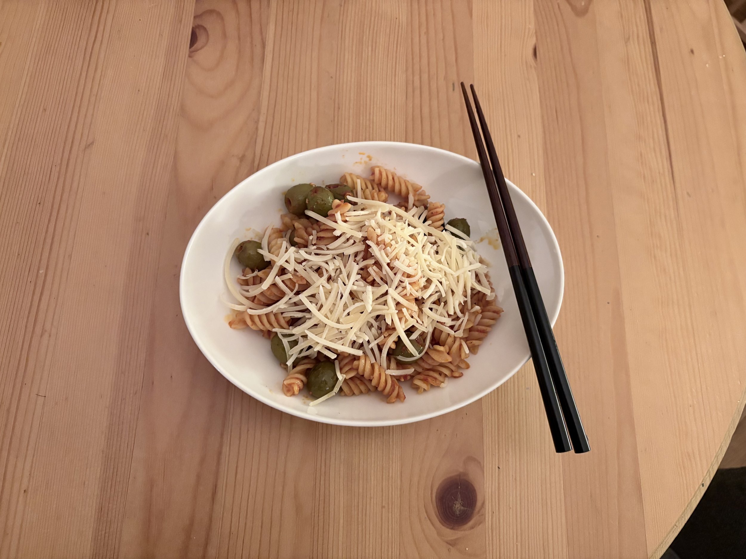 chopstick forever! ( eating pasta with chopstick.)