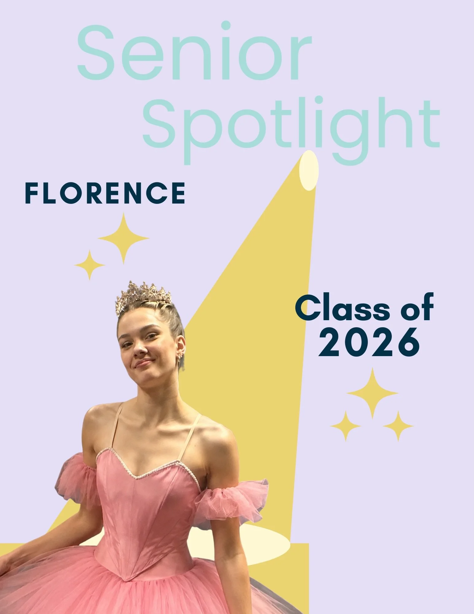 ✨ Senior Spotlight: Florence ✨
For 14 years, @florence_b_19 has been an important part of the DancEast family, bringing dedication, warmth, and joy to our studios.
Dance has clearly been more than an activity for Florence! It has been a source of con