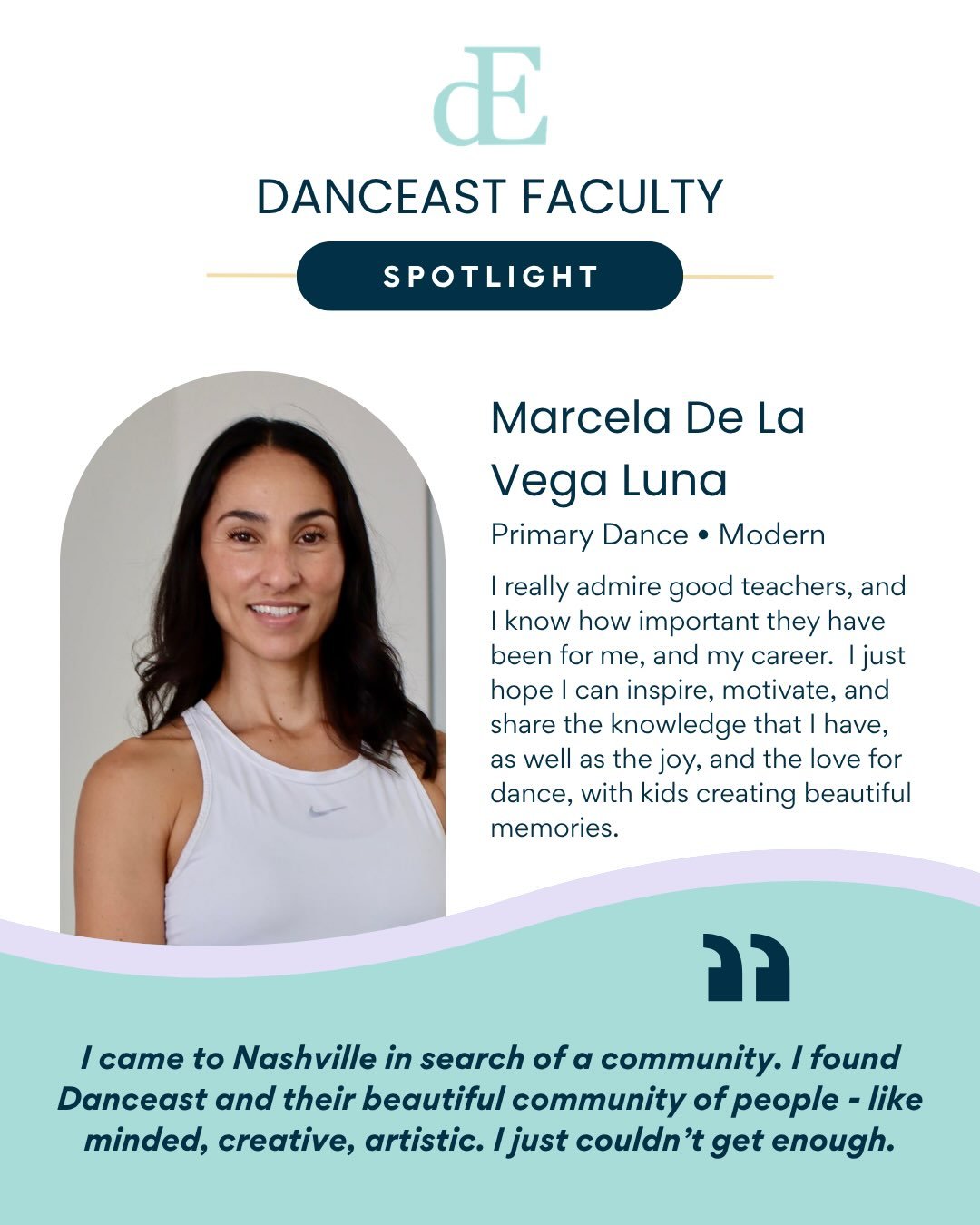 Meet Marcela De La Vega Luna! 💫

Marcela is a Mexican-born dancer, choreographer, and Pilates instructor whose career spans contemporary dance, theatrical circus performance, and holistic movement education. 

Originally from Mexico City, she began 