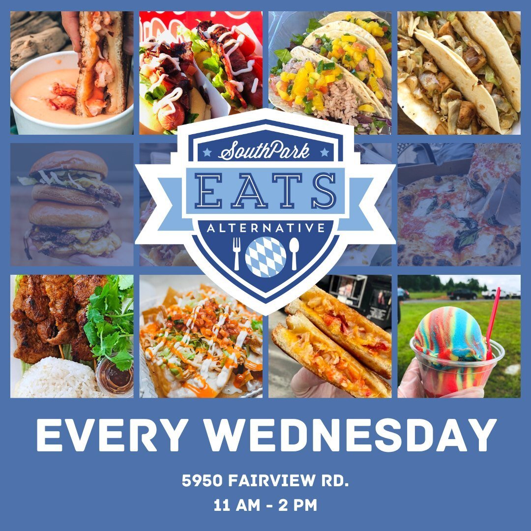 Discover more during your lunch break!  Southpark Eats is a convenient and deliciously fun option held every Wednesday from 11 am - 2pm. ⁠
.⁠
Follow @southparkeats to stay up to date on featured trucks and lineups! ⁠
.⁠
🚨 Next Date : 8.31.22 | @taco