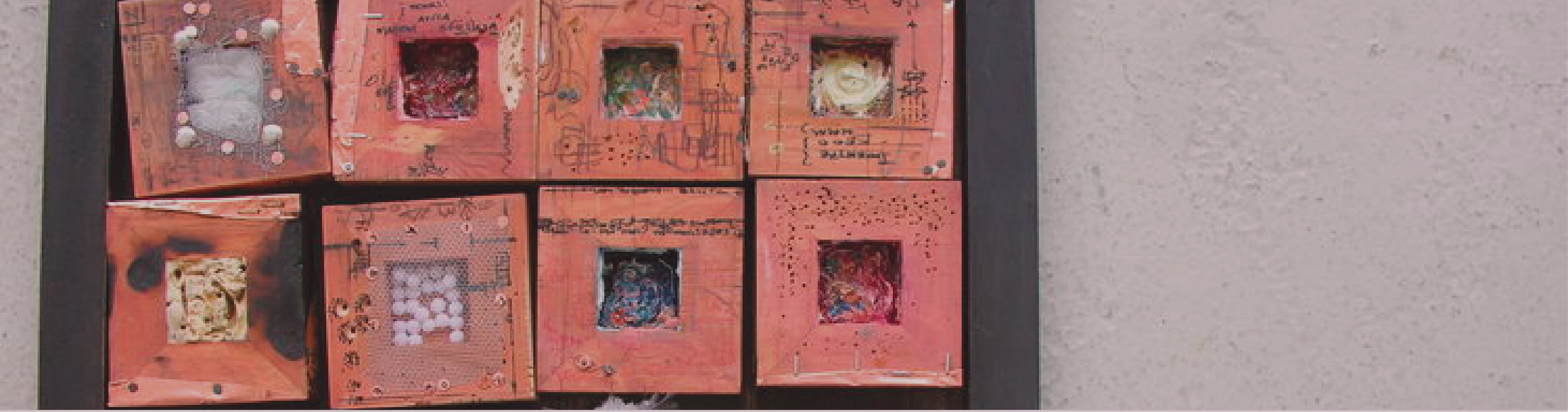 Bil Smith Composer. Tactile Score for Two Percussionists. - Excerpt (One iteration of this score exists) - {Jhenna Marche, Photographer}