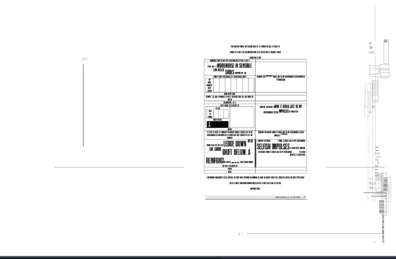 Single page from the score from "Partitions: Cambics Alive in Sensient Amplules"