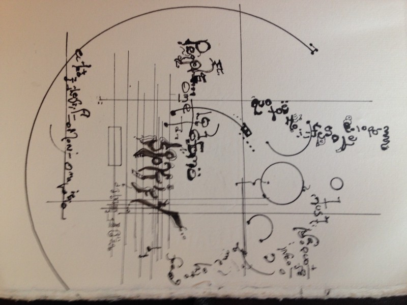 Intimate Imagery; Tapestry for a musical language formulaic and versative; genuine and emblematic. this is one layer of 33 from a page of the score (Flute).
