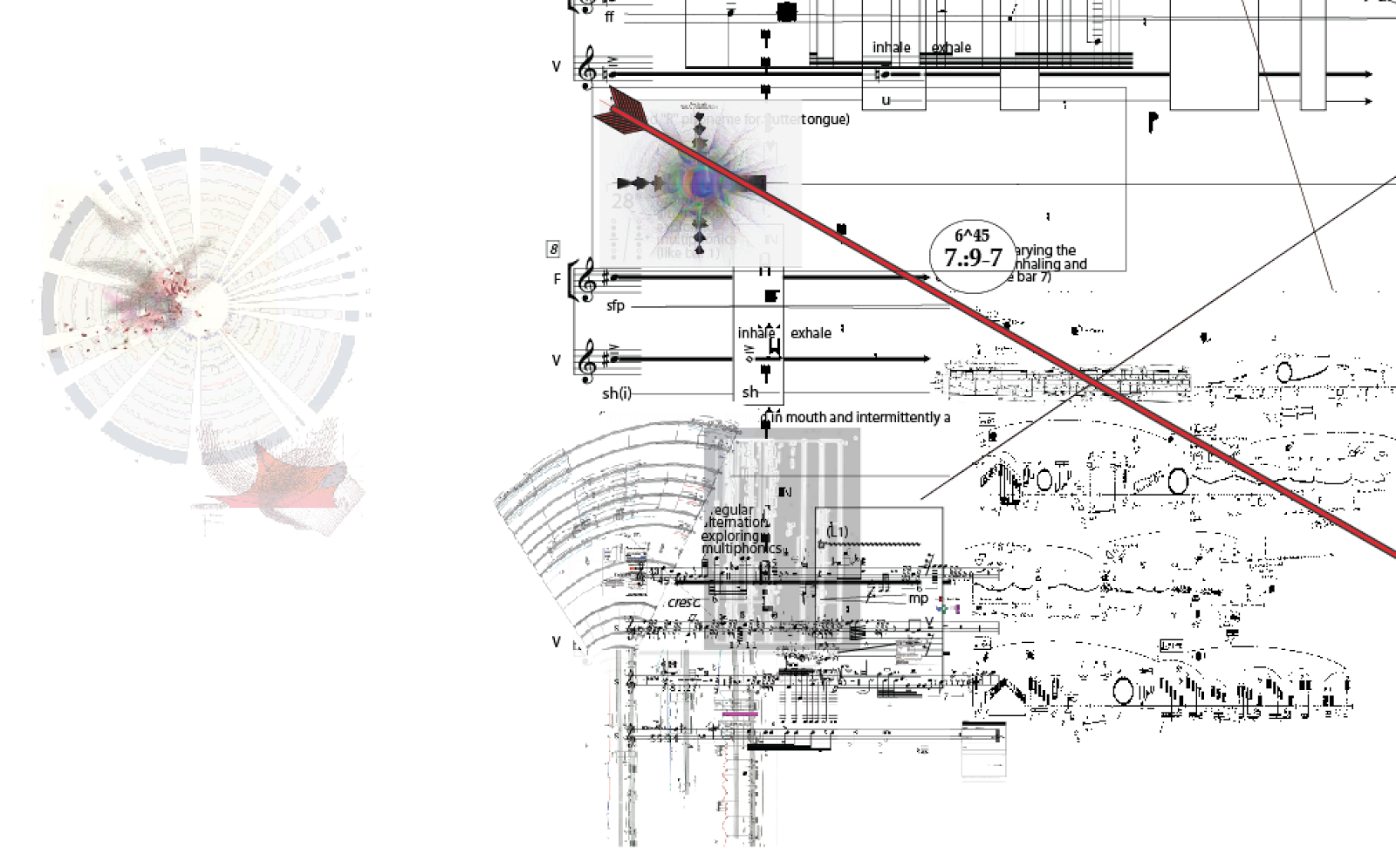 Excerpt from "Partitions: Cambics Avlive in Sensient Amplules" Bil Smith Composer 