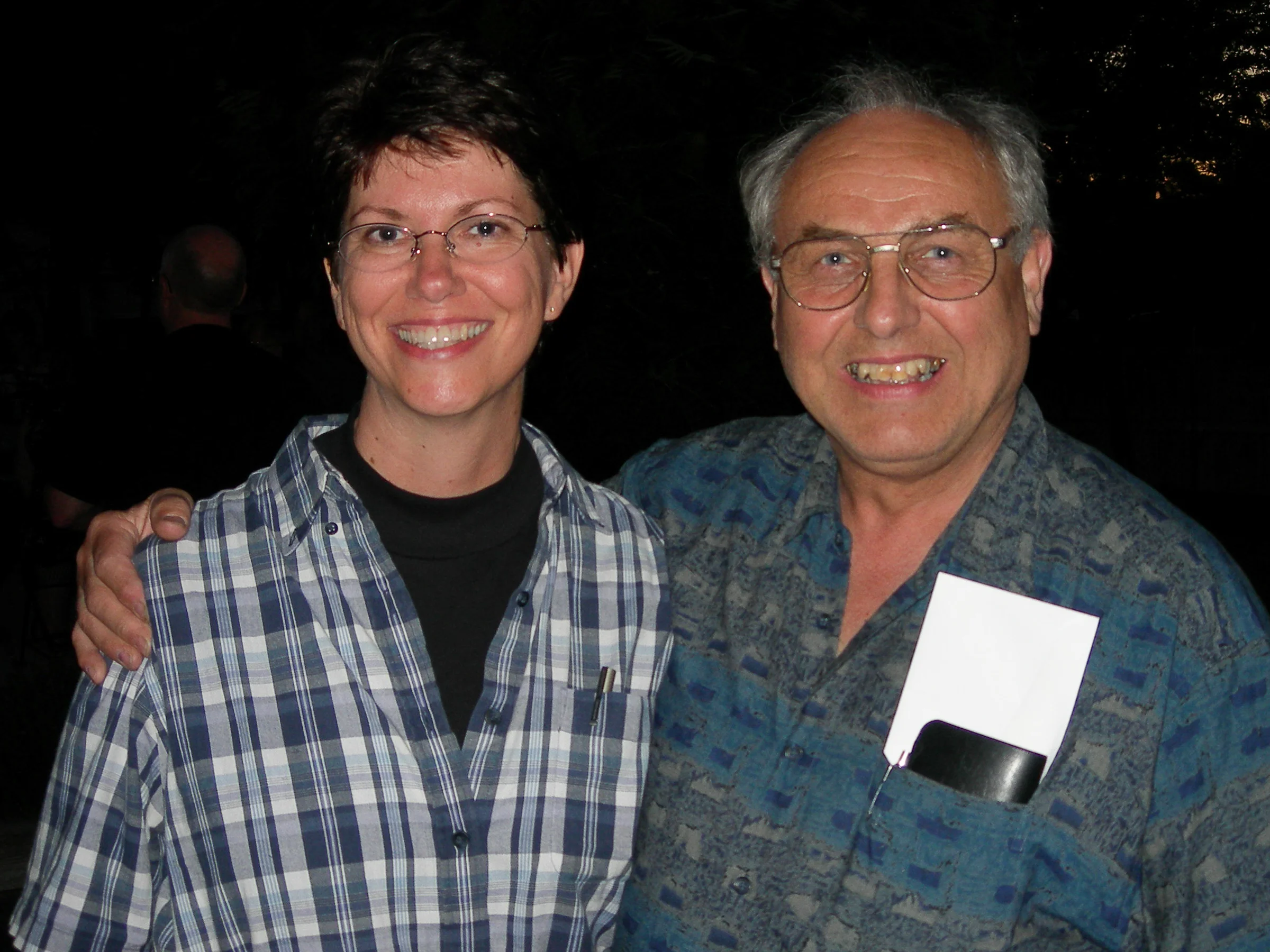 Andi Wole and Ray Key at the 2005 Utah Woodturning Symposium.