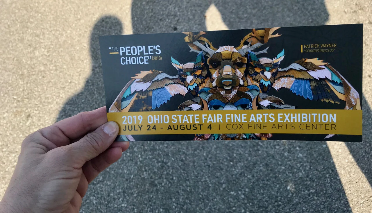 The postcard for the exhibit.
