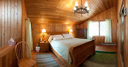 The master bedroom on the main floor