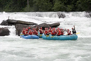 White water rafting on the Fraser River.