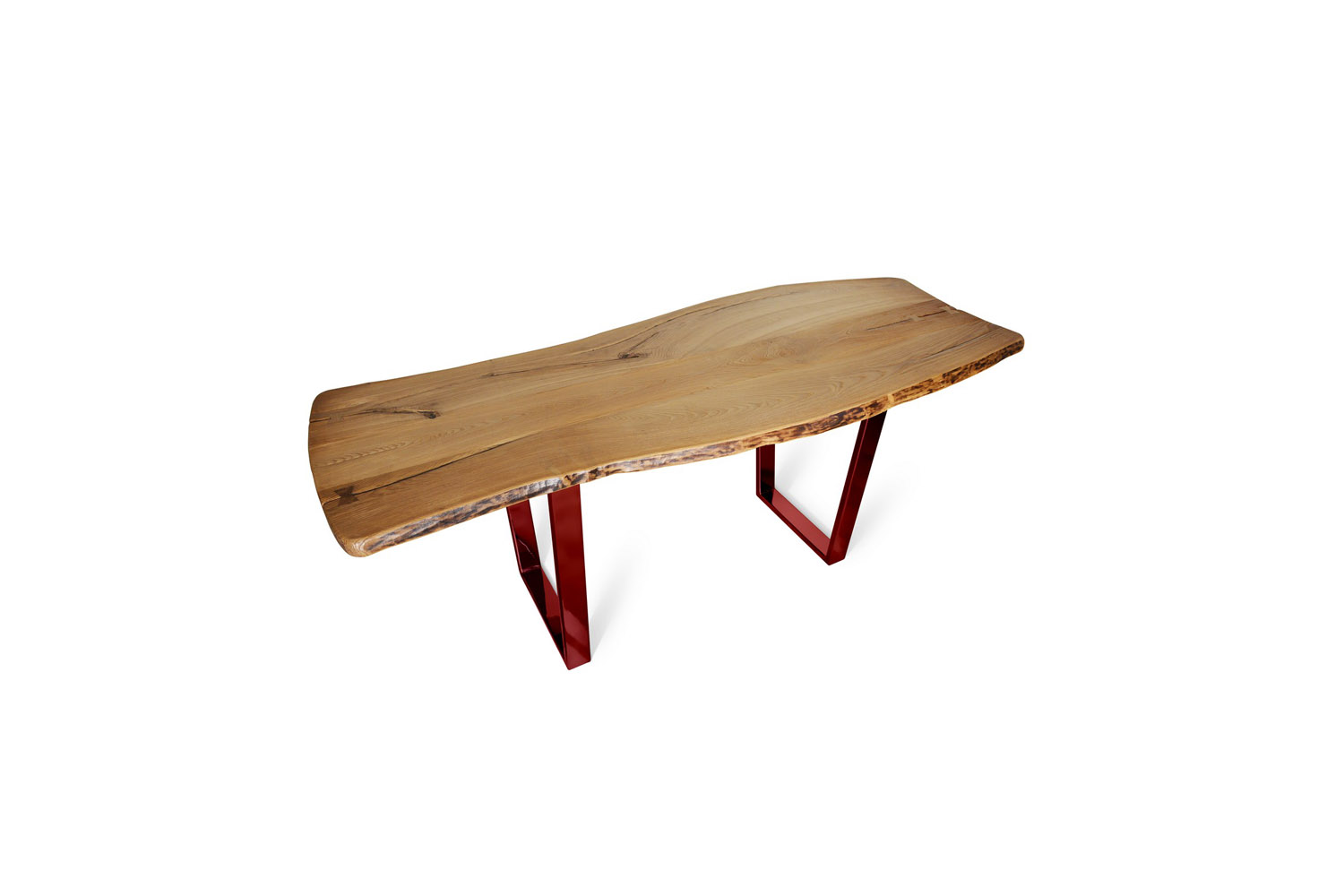 Etz & Steel Chardonnay Live Edge Table Lollypop Red Base 1.jpg