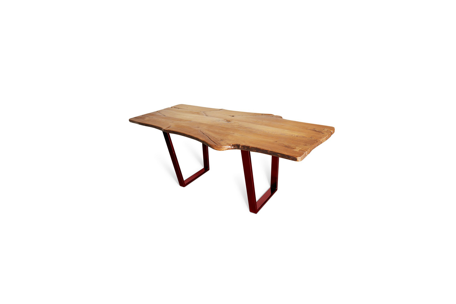 Etz & Steel King Ash Live Edge Table Lollypop Red Base 1.jpg