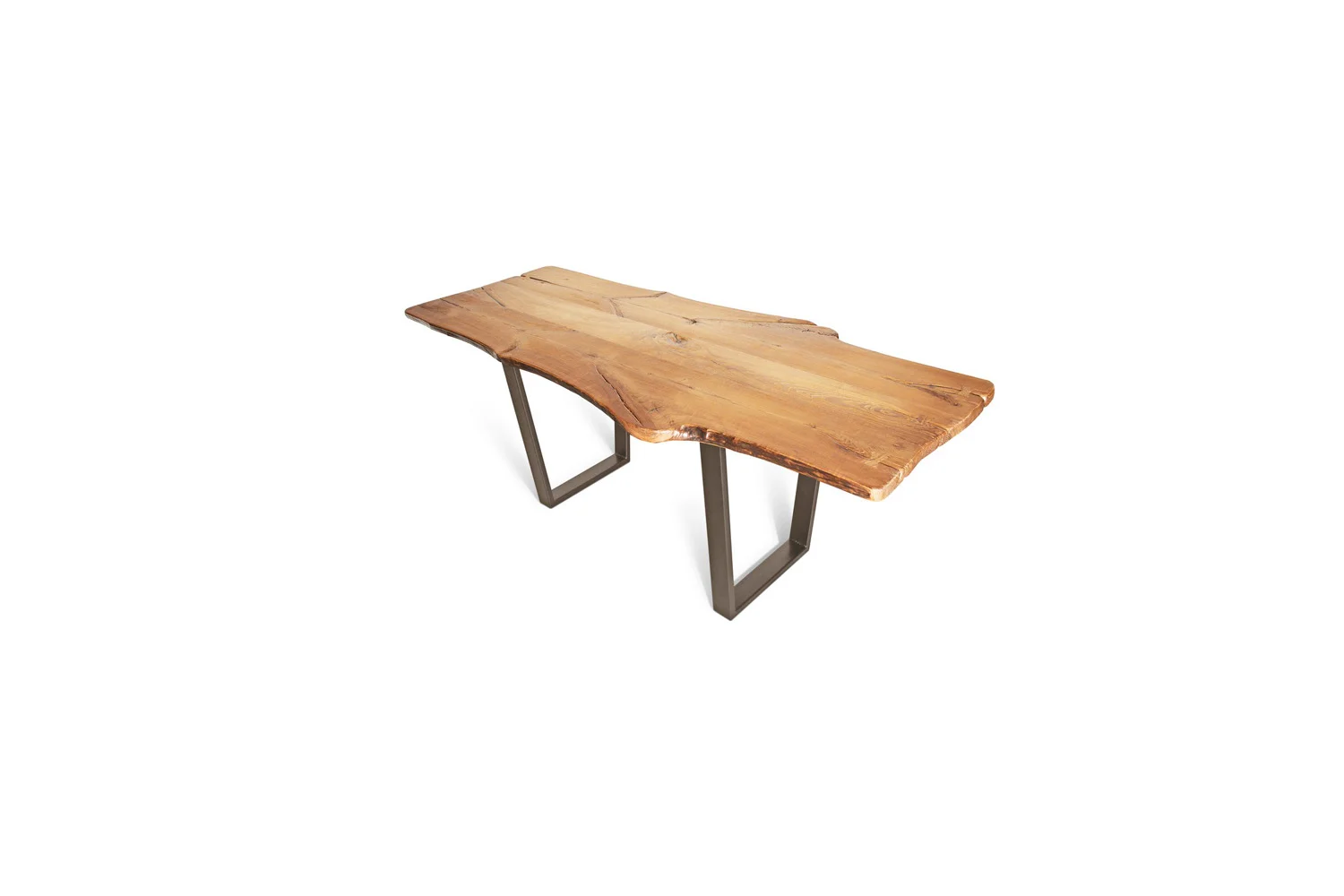 Etz & Steel King Ash Live Edge Table Textured Bronze Base 1.jpg