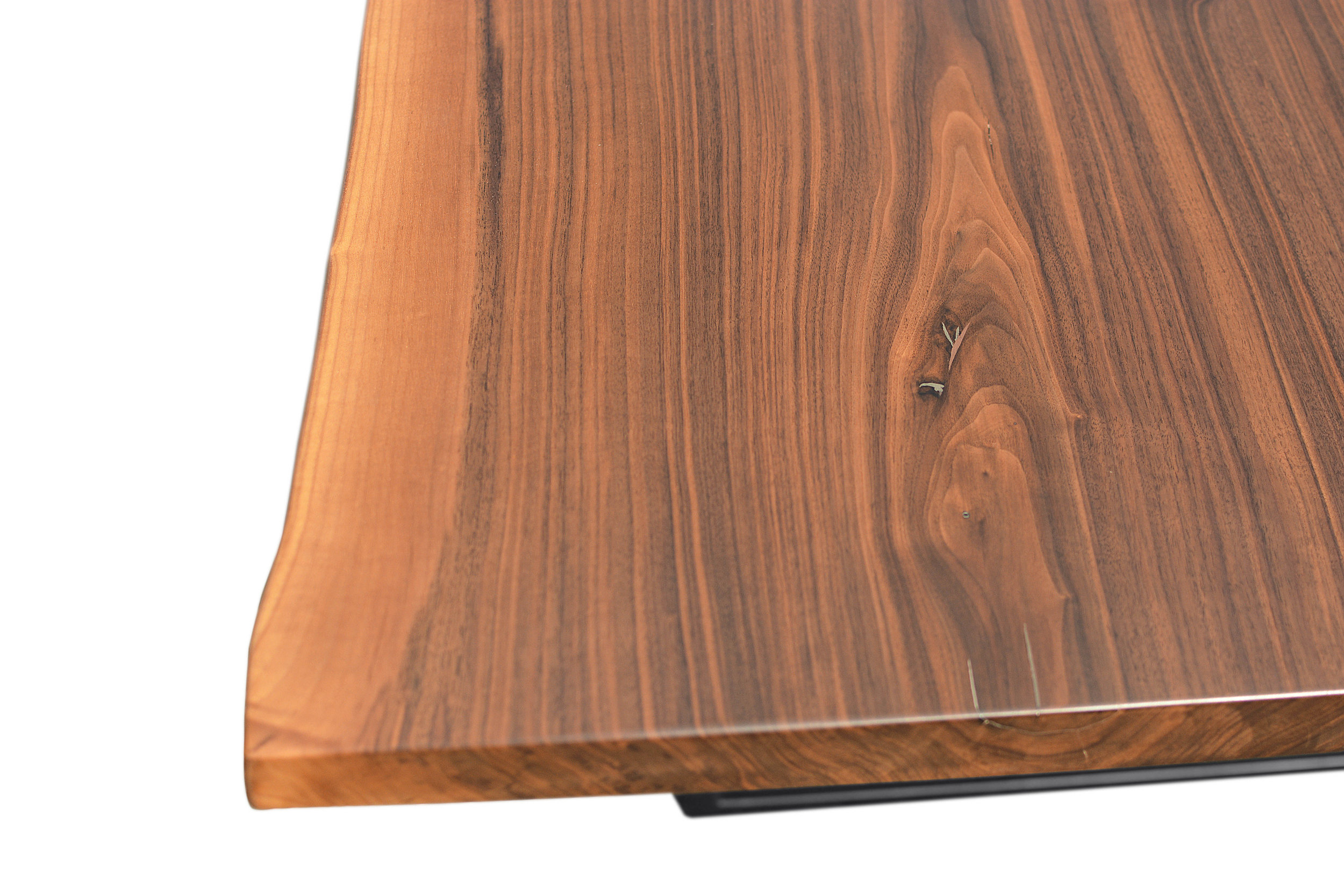 Etz & Steel Hermes Live Edge Walnut Table Close Up 7.JPG