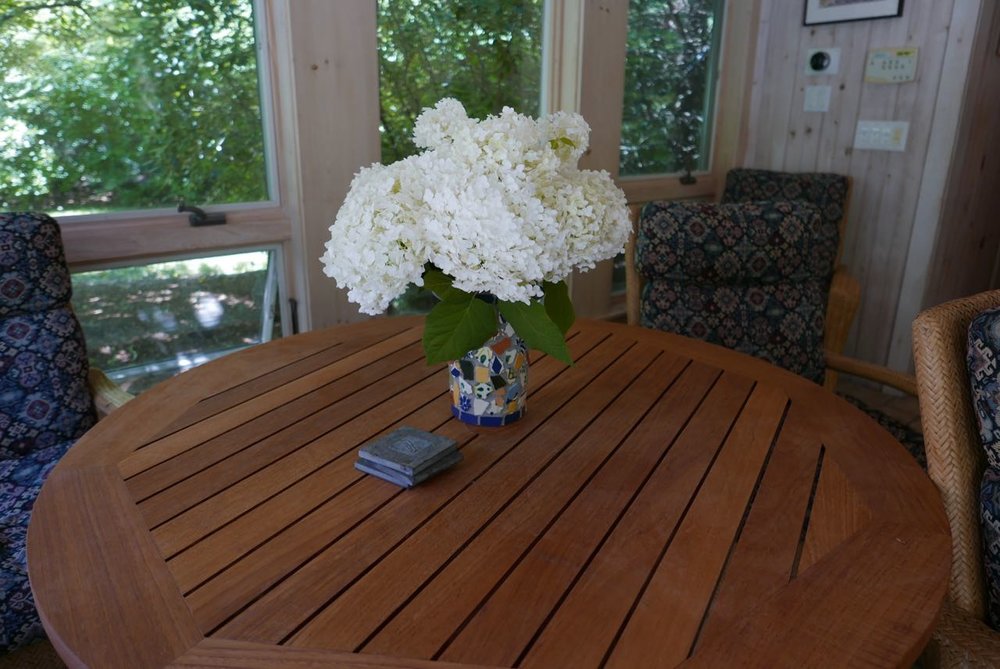 Hydrangeas make great cut flowers and scream summer to me! They also dry well and make a great fall arrangement.