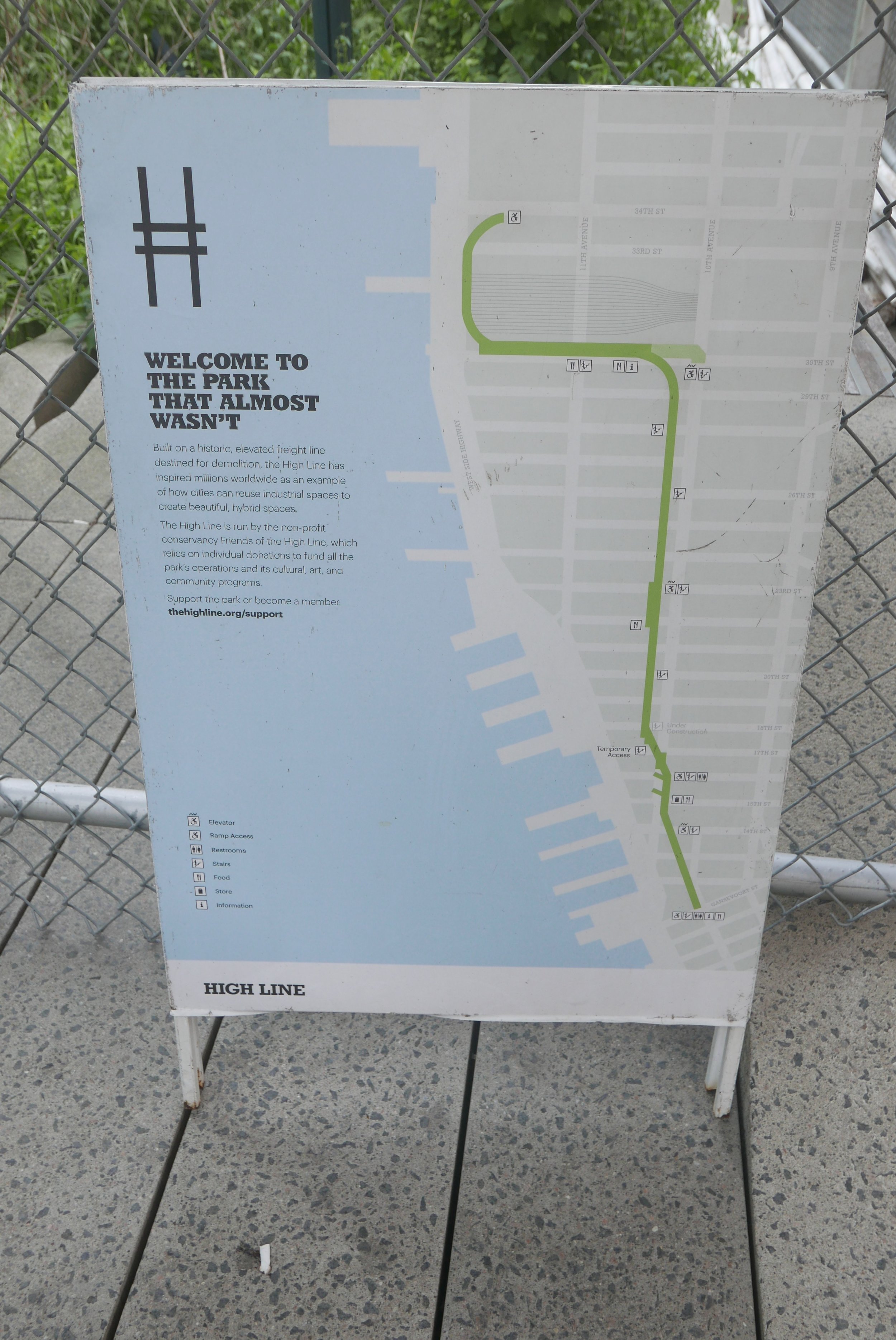 High Line NYC New York City map