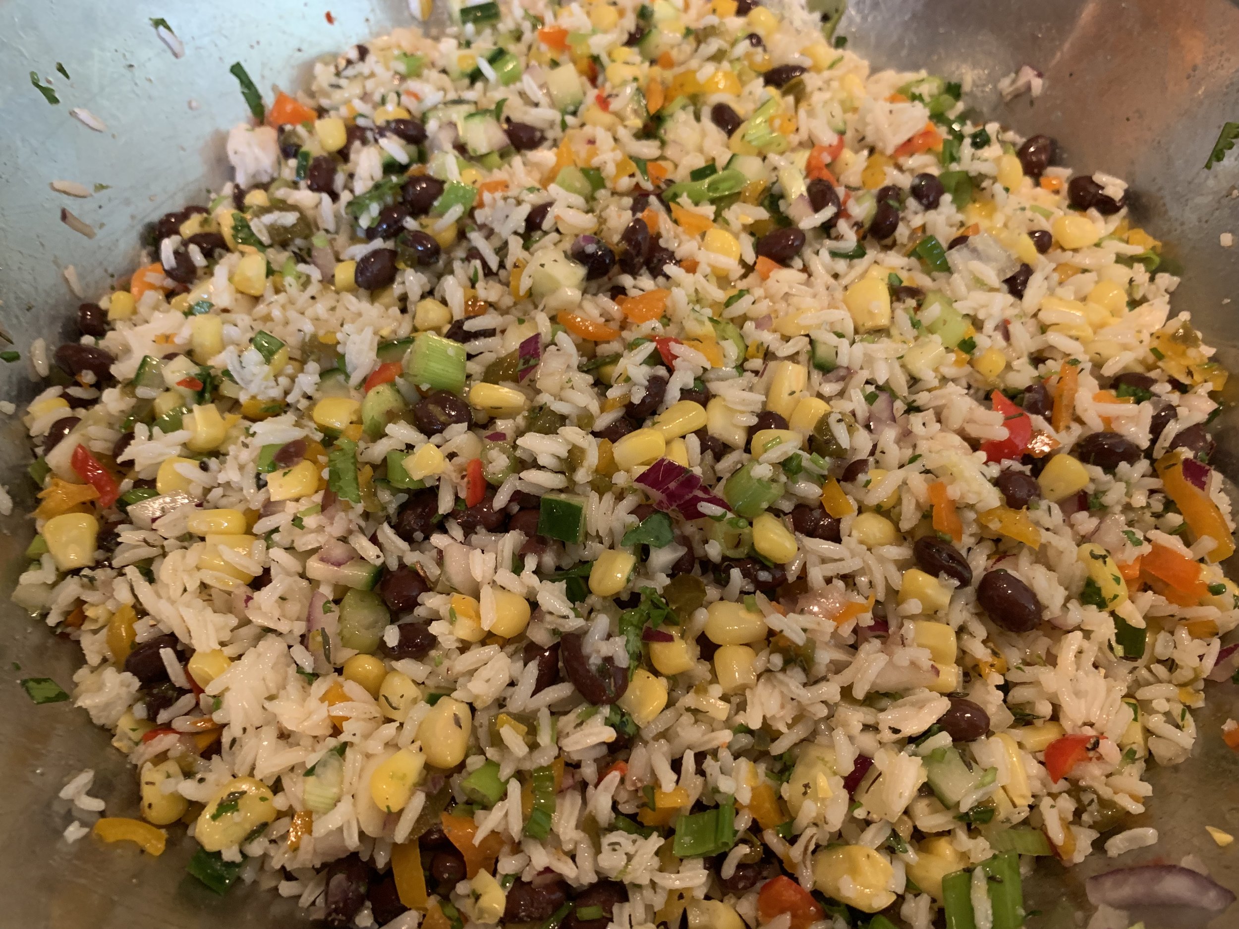 Cuban Black Bean, Corn & Rice Salad Recipe - Food | Follow Ann