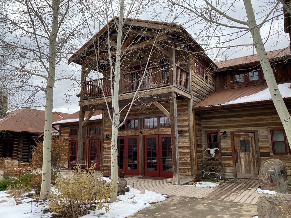 The exterior and interior of The Ranch at Rock Creek is rustic, elegant, and decidedly western.
