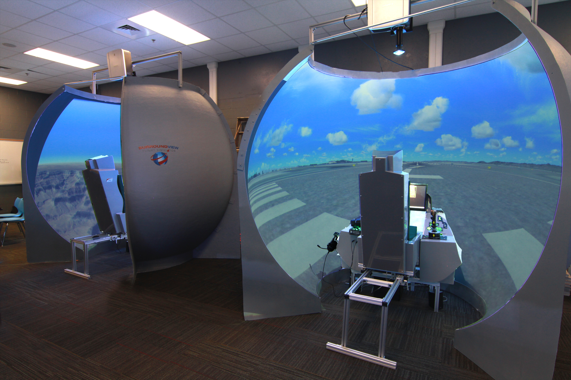 Surround View Flight Simulators