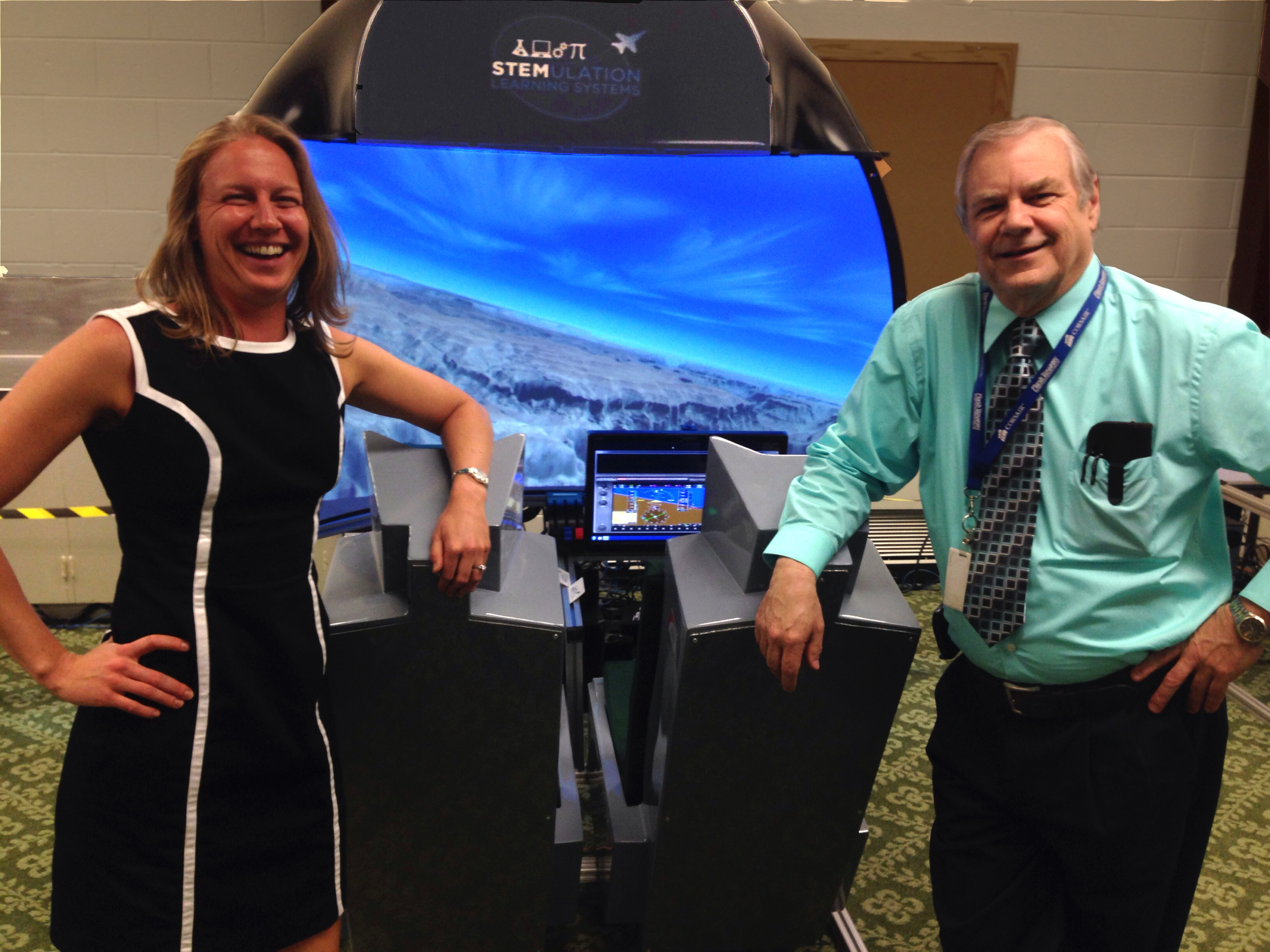 Instructor Valerie King and Colorado District 11 Chief Technology Officer Bill Fisher