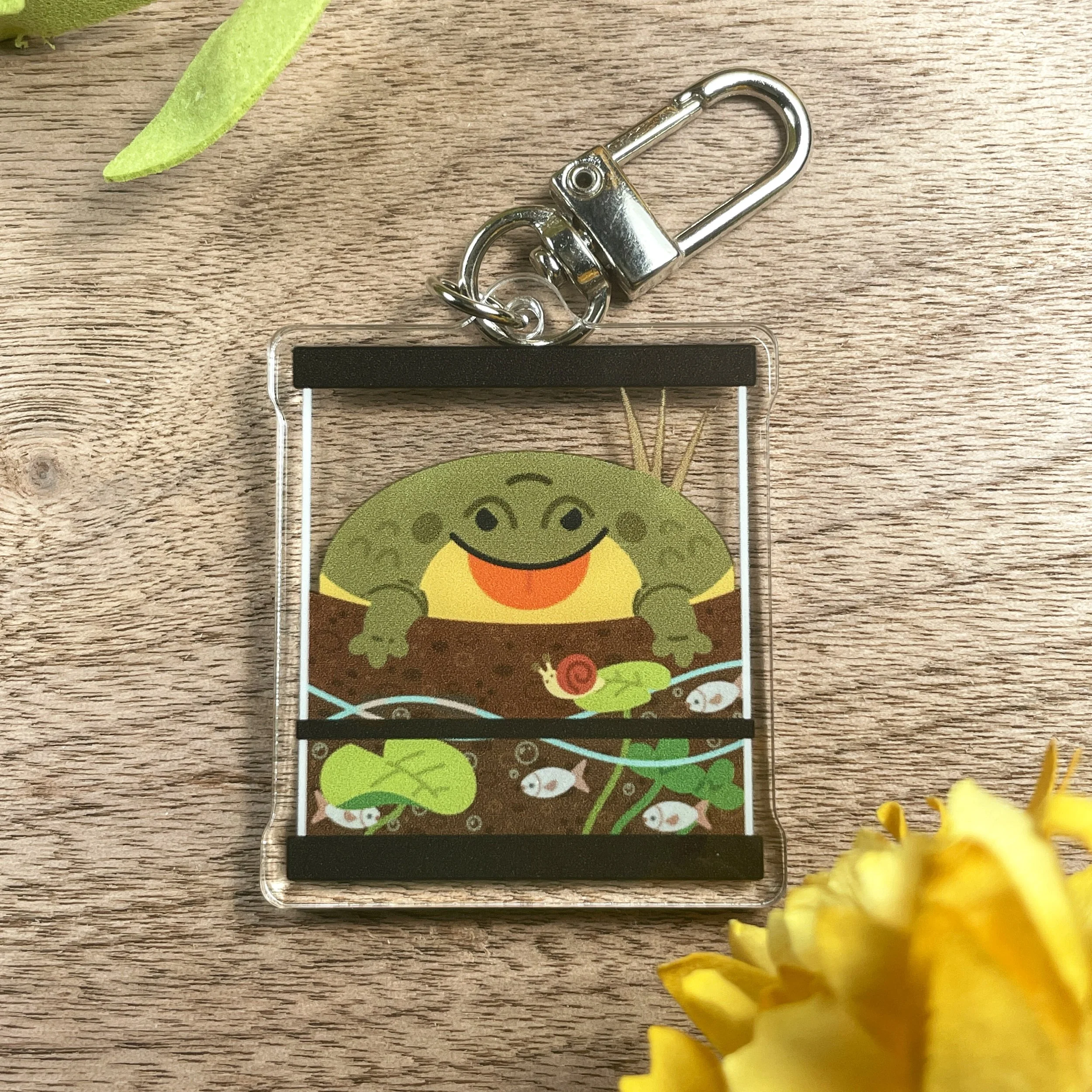 African Bullfrog Acrylic Keychain