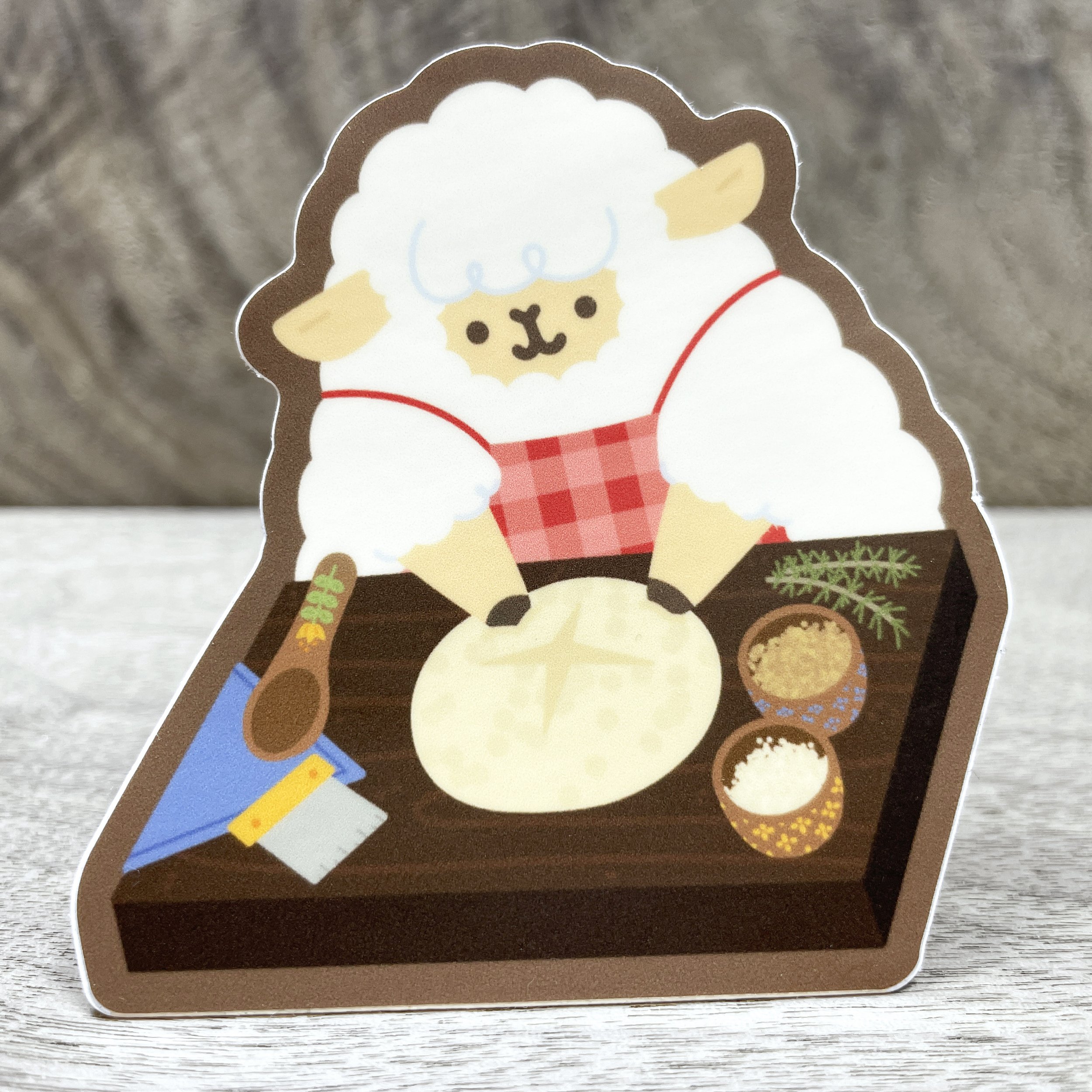 Sheep Baking Vinyl Sticker