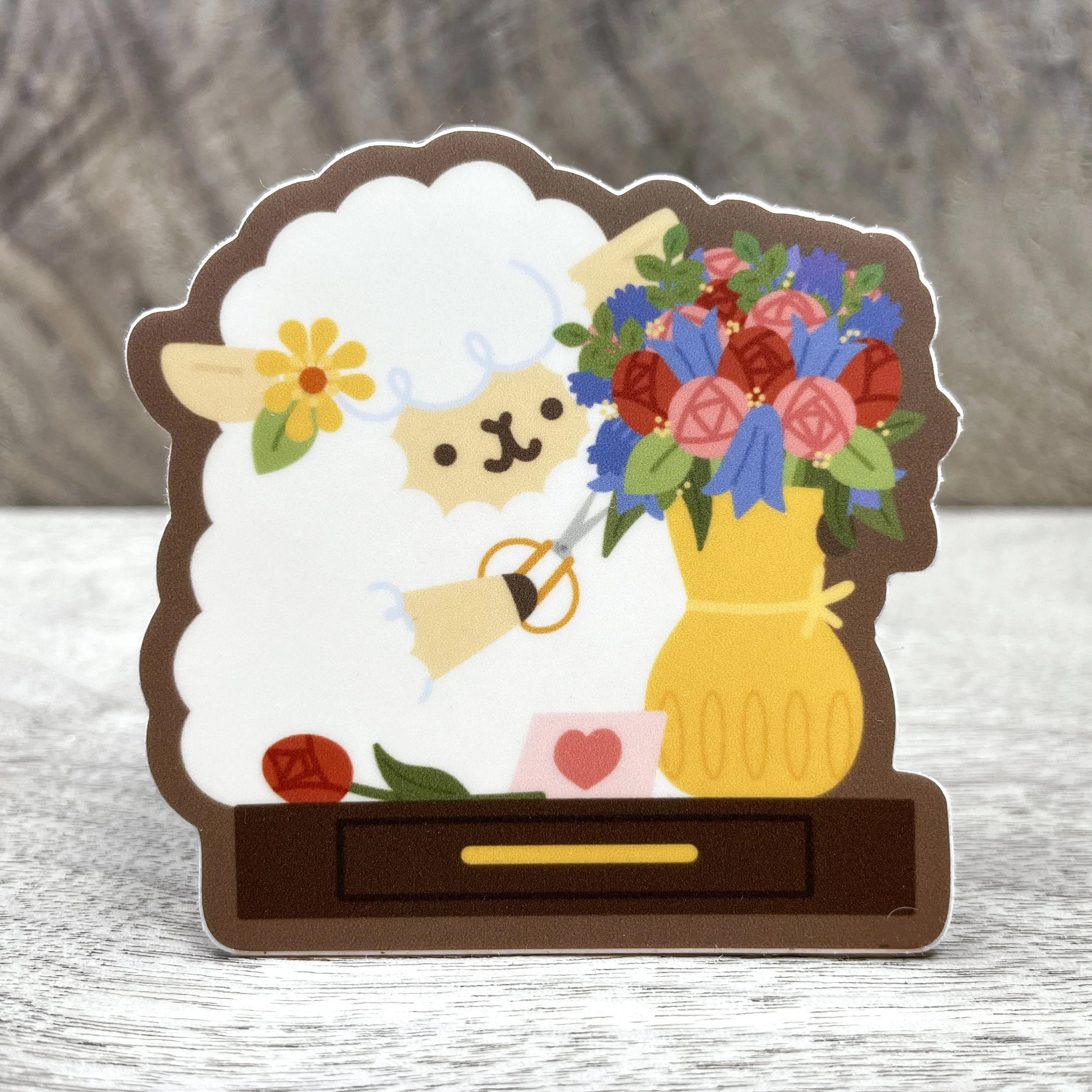 Sheep Florist Vinyl Sticker
