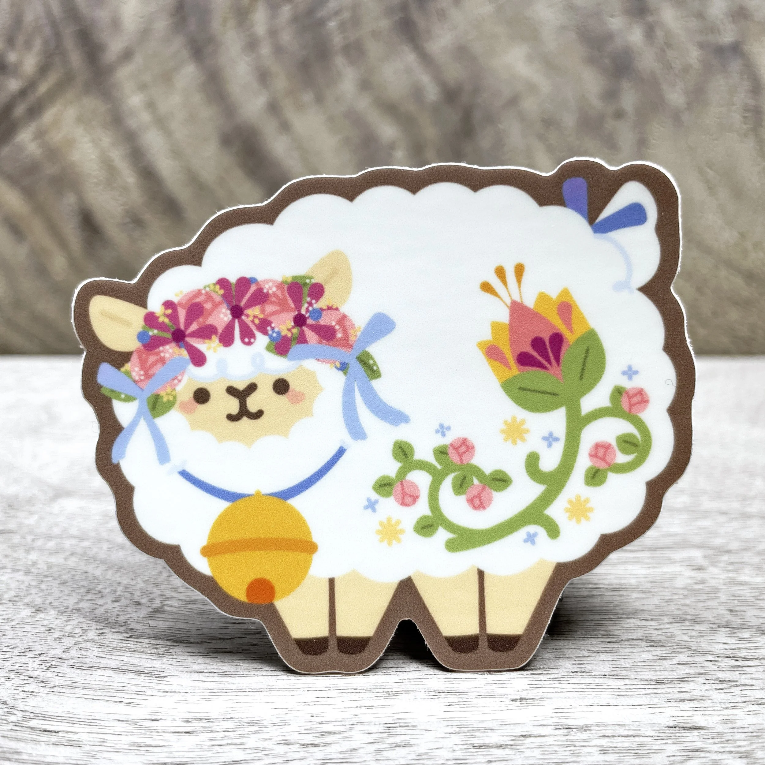 Folk Sheep Vinyl Sticker