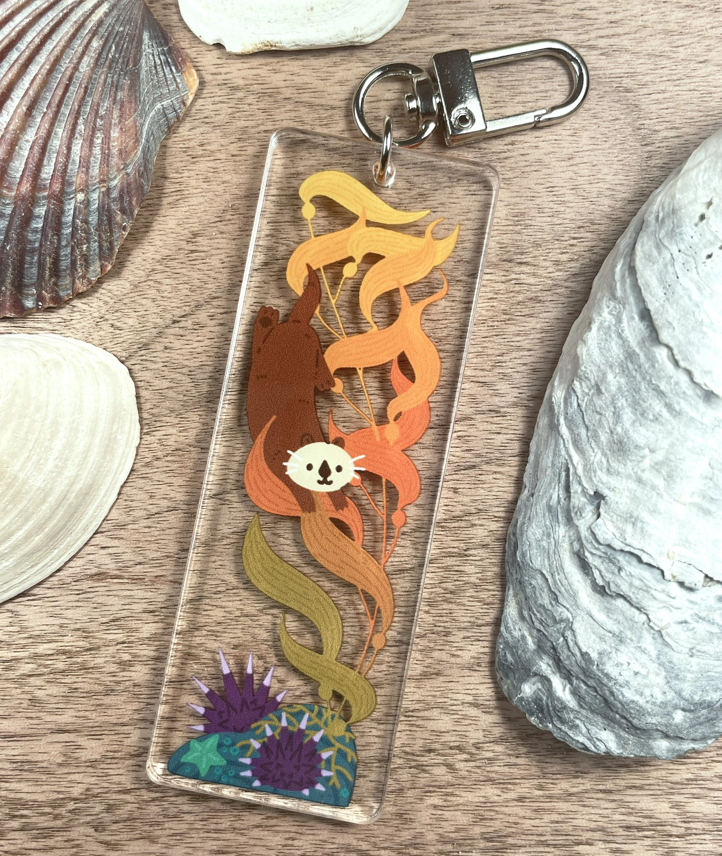 Kelp Forest Otter Acrylic Keychain