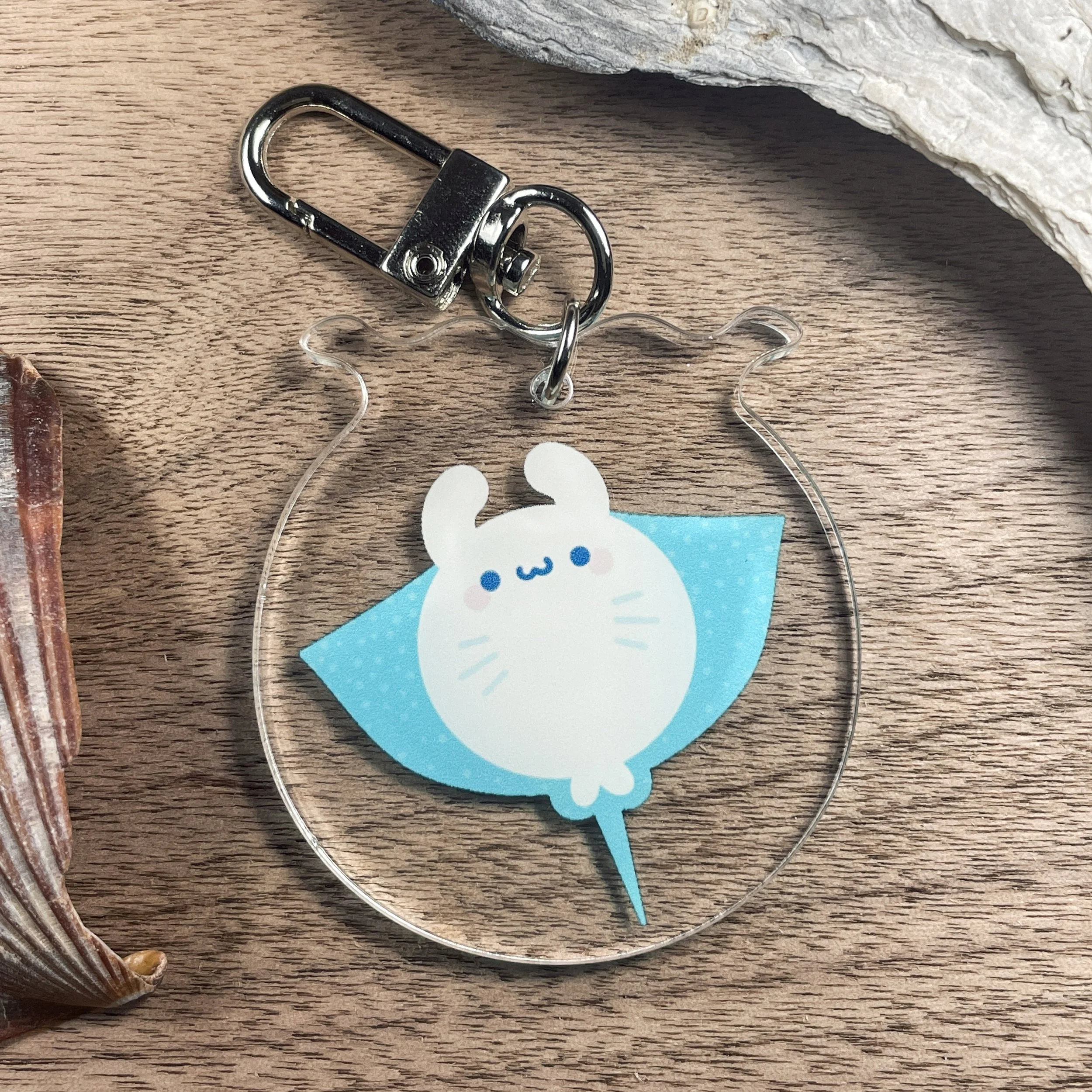 Manta Ray Acrylic Keychain