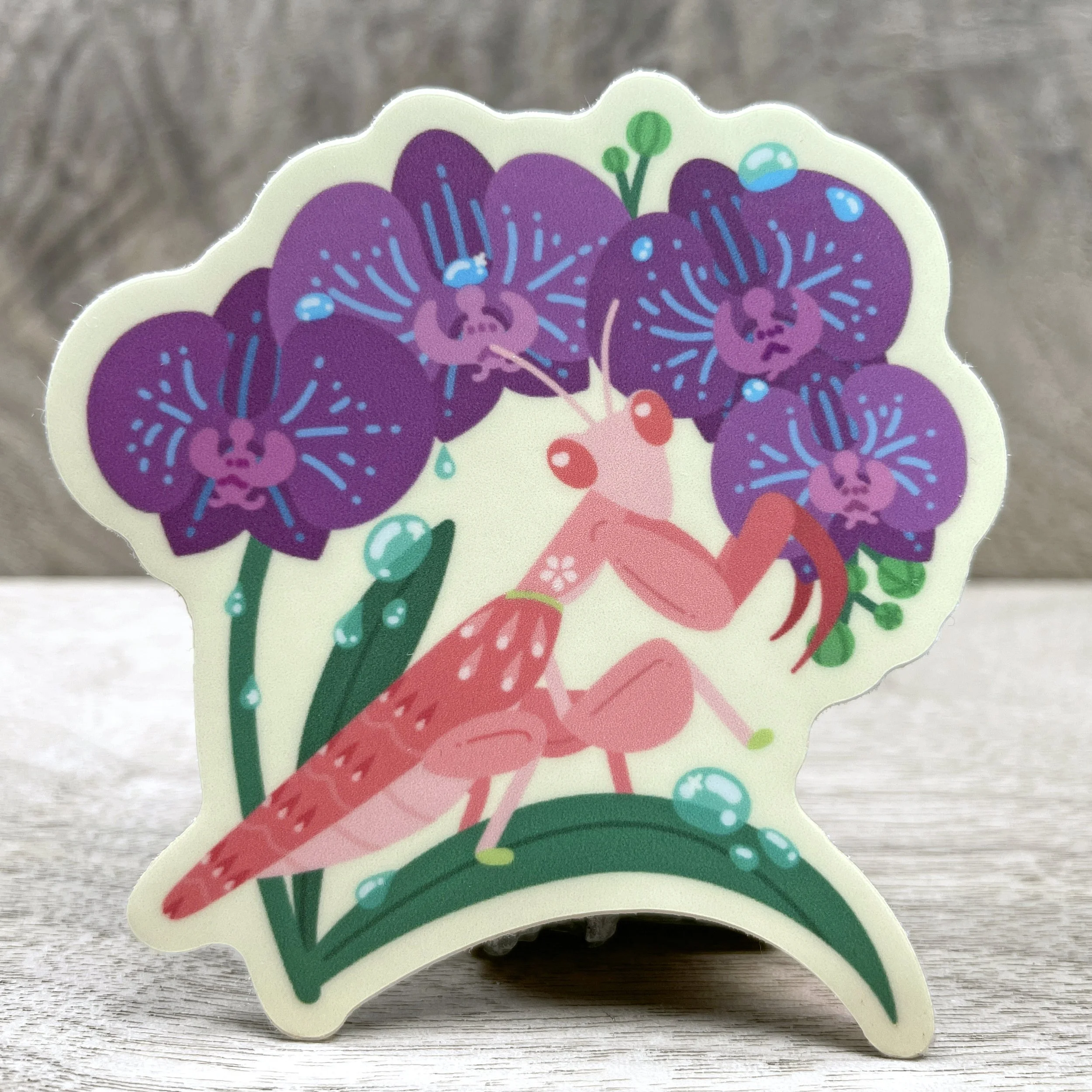 Orchid Mantis Vinyl Sticker