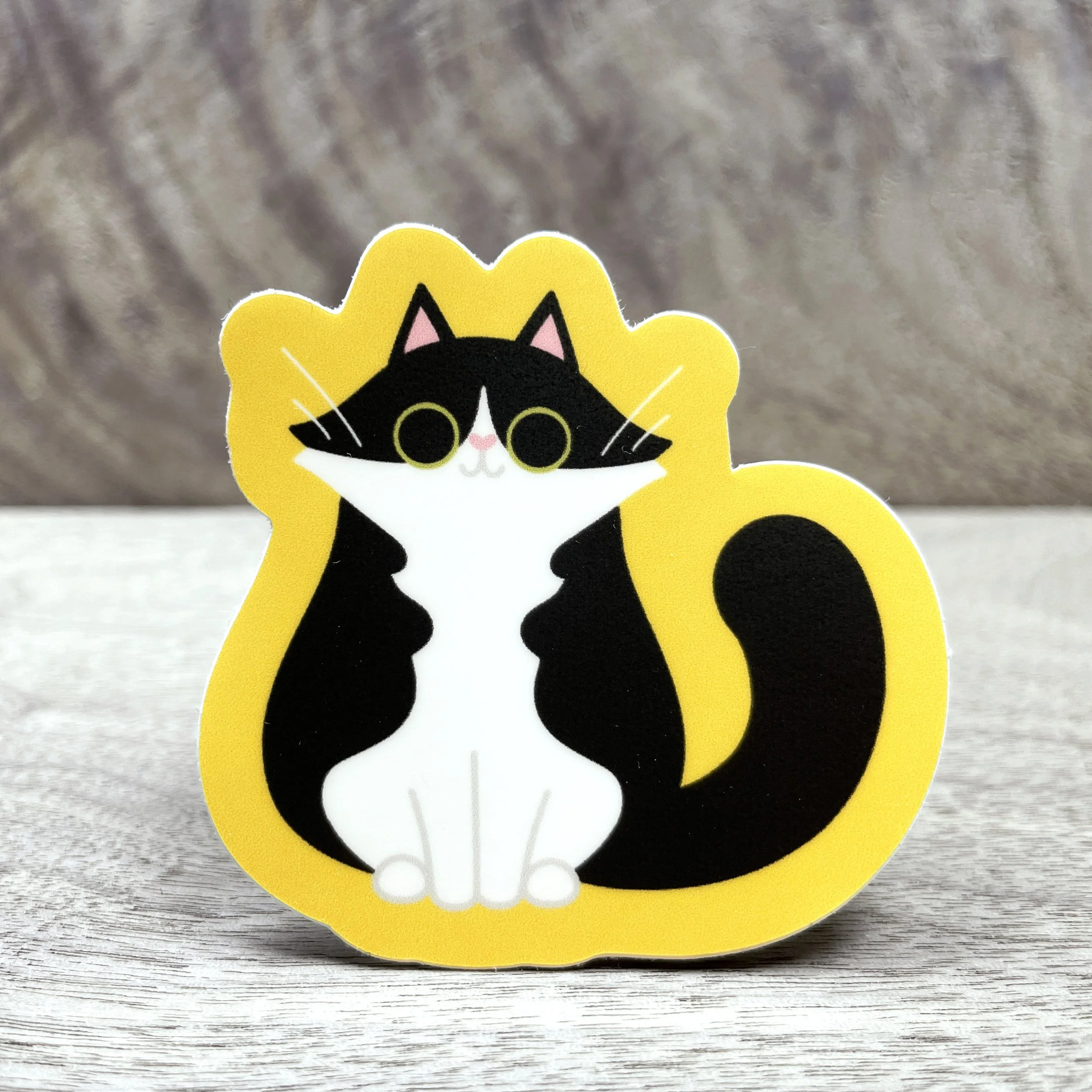 Cat Sitting Vinyl Sticker