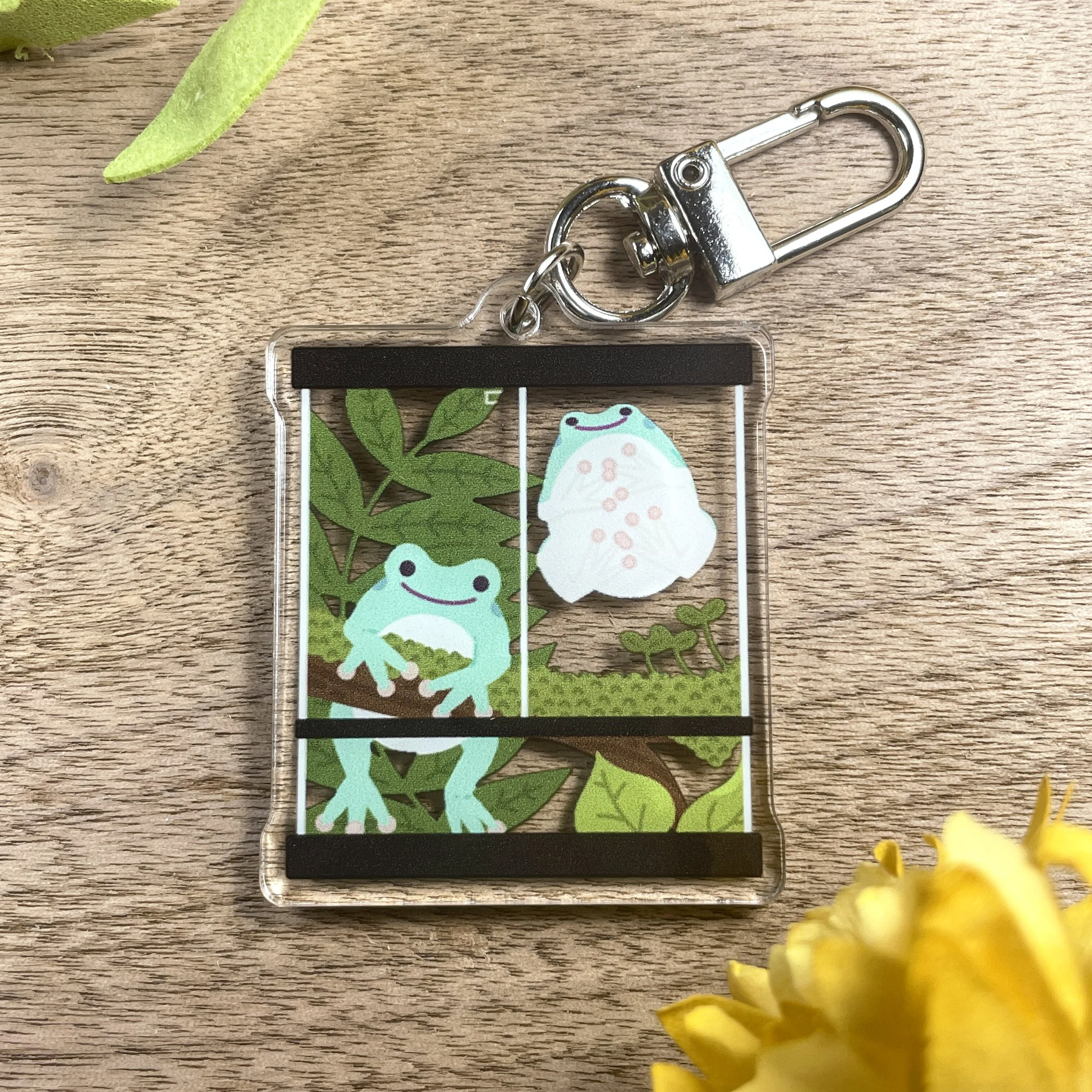 White's Tree Frog Acrylic Keychain
