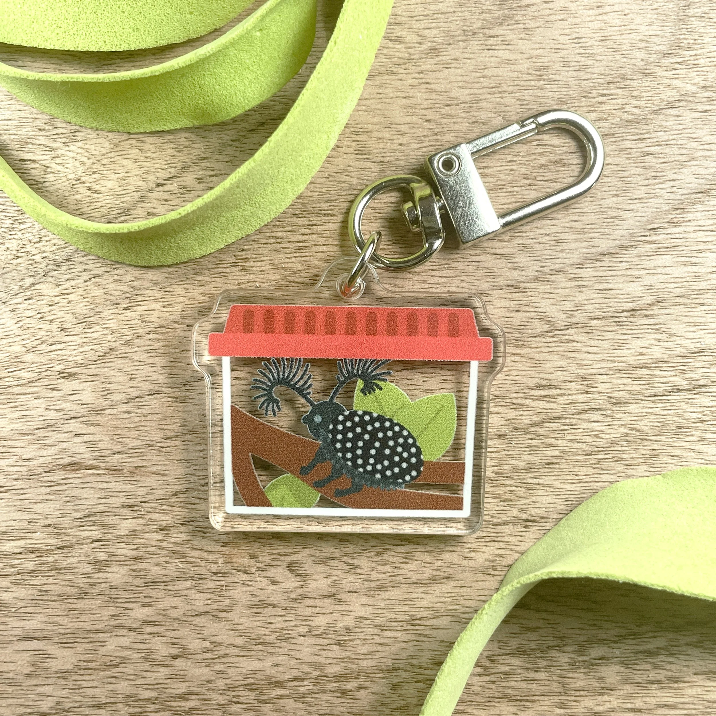Eyelash Beetle Acrylic Keychain