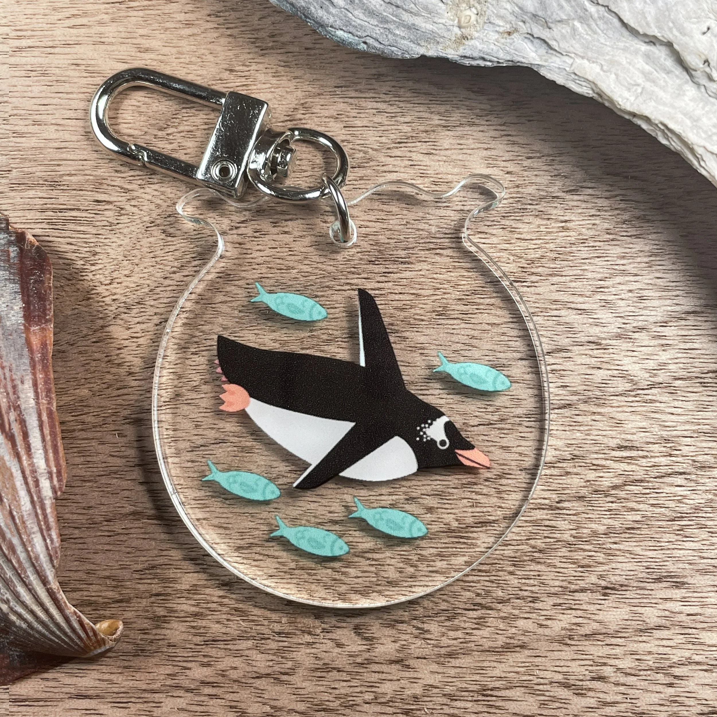 Gentoo Penguin Acrylic Keychain
