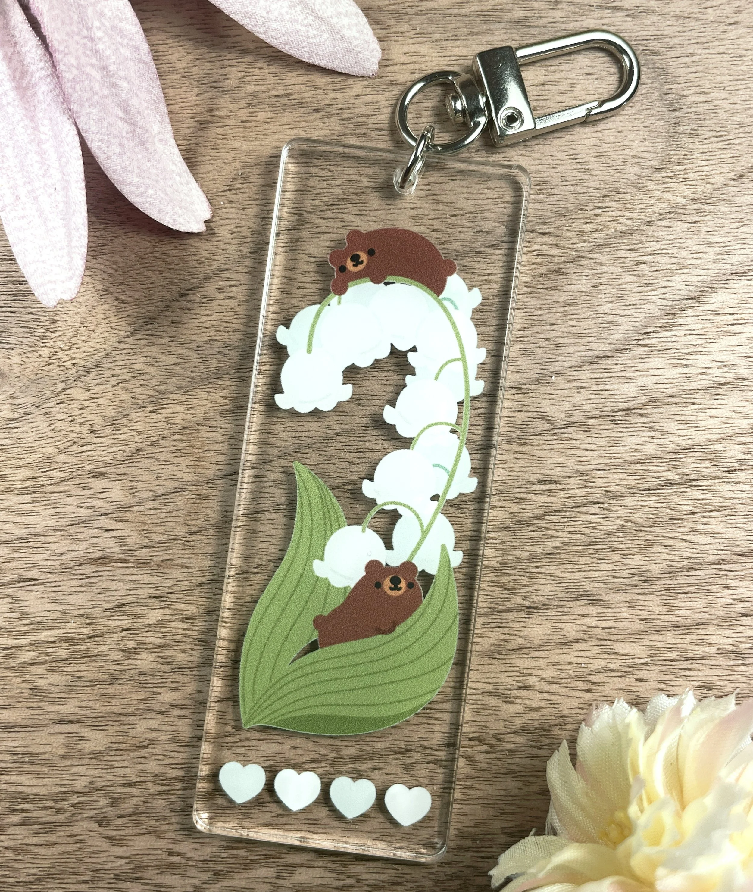 Bear Lily of the Valley Acrylic Keychain