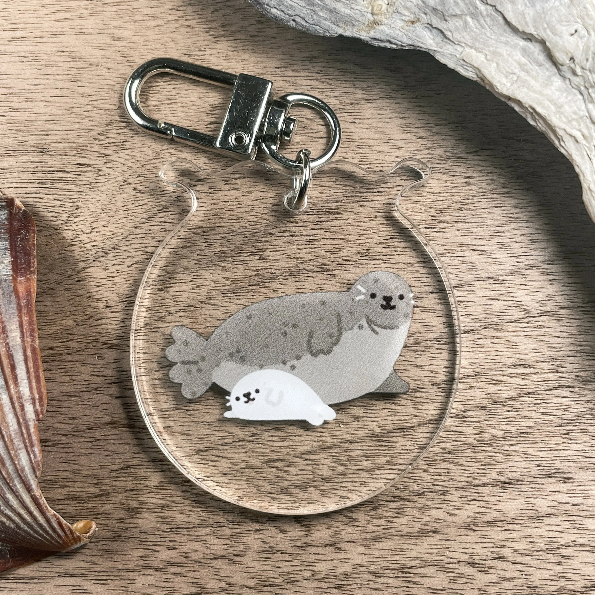 Seal Family Acrylic Keychain